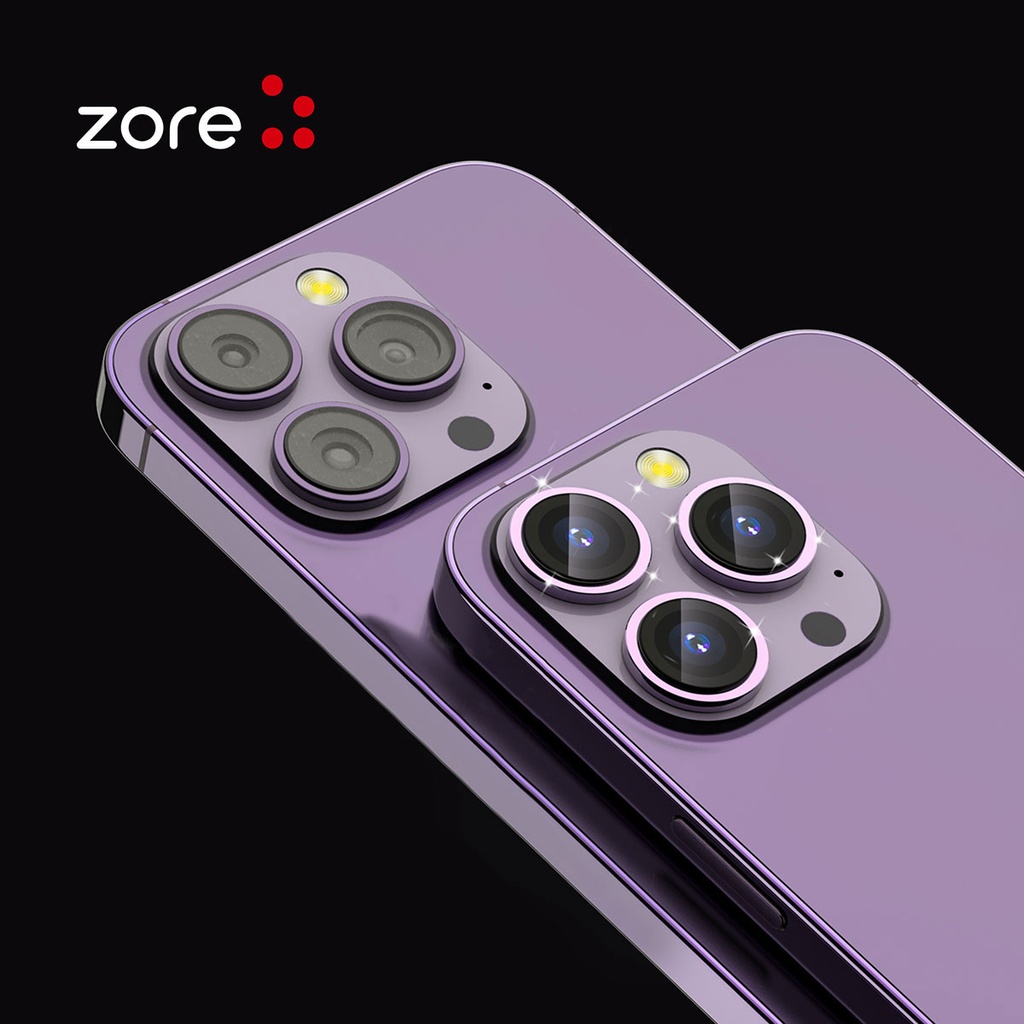 Apple iPhone 14 Pro Max Uyumlu Zore CL-12 Premium Safir Parmak İzi Bırakmayan Anti-Reflective Kamera Lens Koruyucu - 5