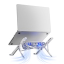 Wiwu S400 Pro Çift Fanlı Işıklı Katlanabilir Ayarlanabilir Laptop Standı 5W 3000RPM - 5