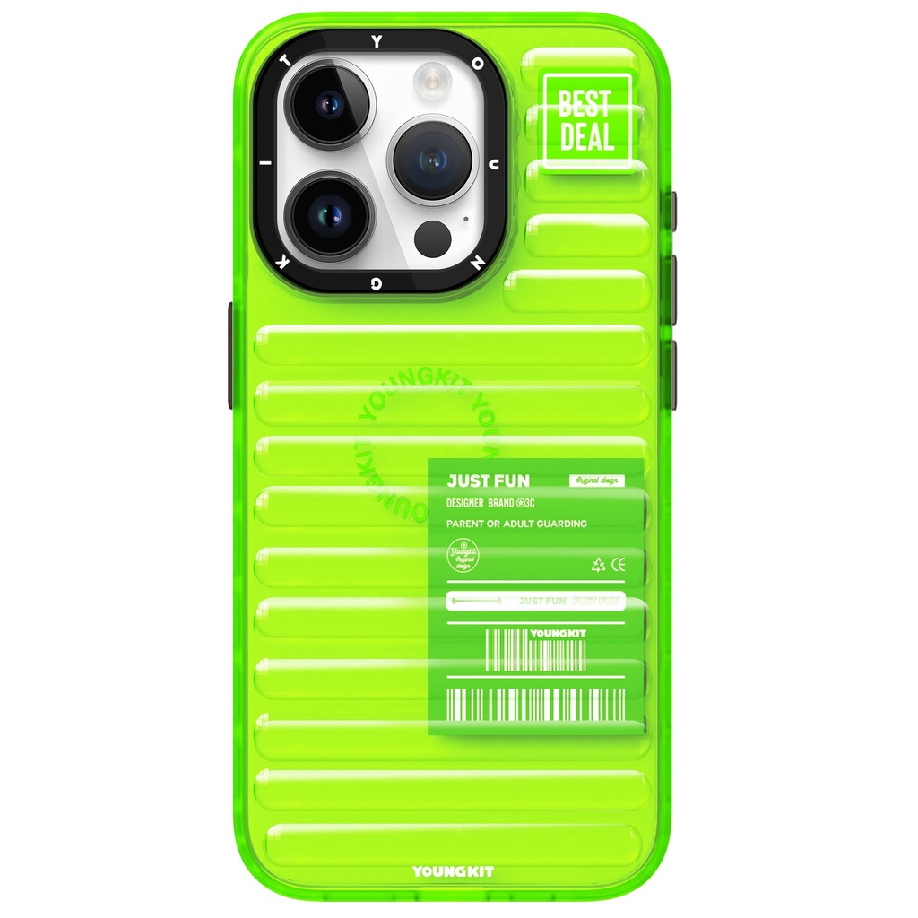 Apple iPhone 15 Pro Max Uyumlu Kılıf Şeffaf Renkli Tasarım YoungKit Fluorite Serisi Kapak - 2