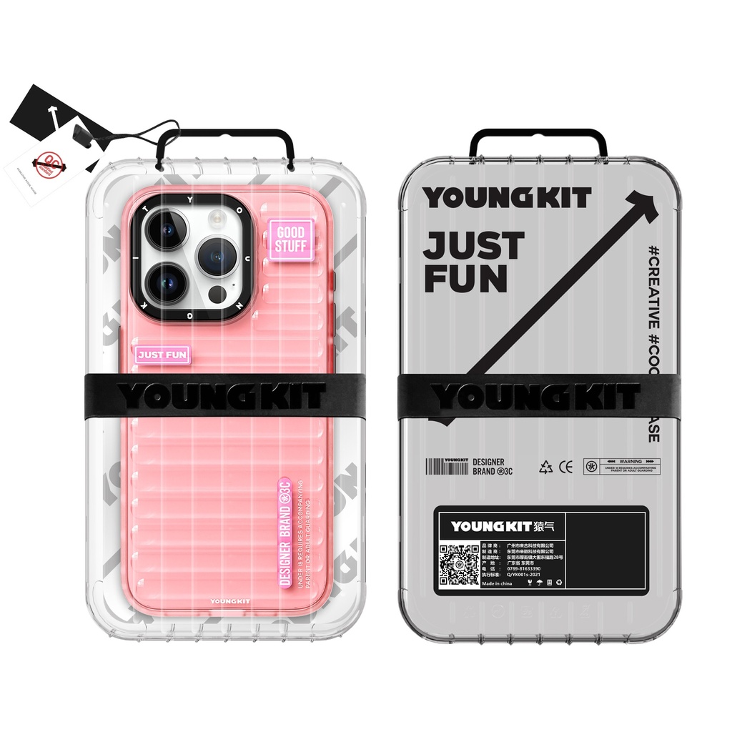 Apple iPhone 15 Pro Max Uyumlu Kılıf Şeffaf Renkli Tasarım YoungKit Fluorite Serisi Kapak - 12