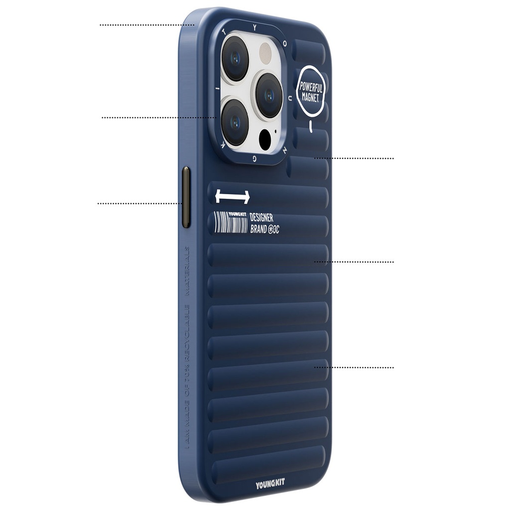 Apple iPhone 14 Pro Uyumlu Kılıf Mat Renkli Tasarım YoungKit Original Serisi Kapak - 5