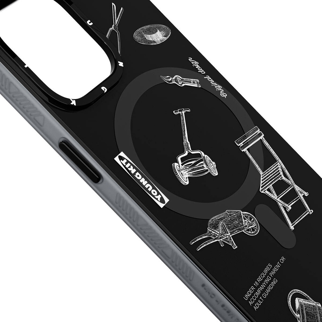 Apple iPhone 14 Pro Max Uyumlu Kılıf Magsafe Şarj Özellikli Desenli Youngkit Plaything Serisi Kapak - 5