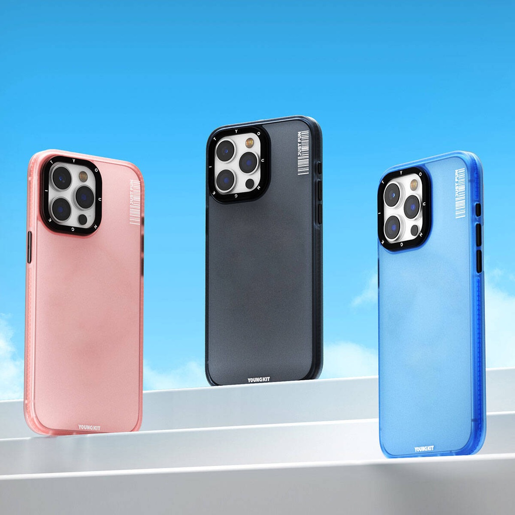 Apple iPhone 15 Pro Max Uyumlu Kılıf Buzlu Mat Tasarım Youngkit Colored Sand Serisi Kapak - 5