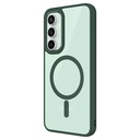 Samsung Galaxy S23 FE Uyumlu Kılıf Wireless Şarj Özellikli Zore Krom Magsafe Silikon Kapak - 6