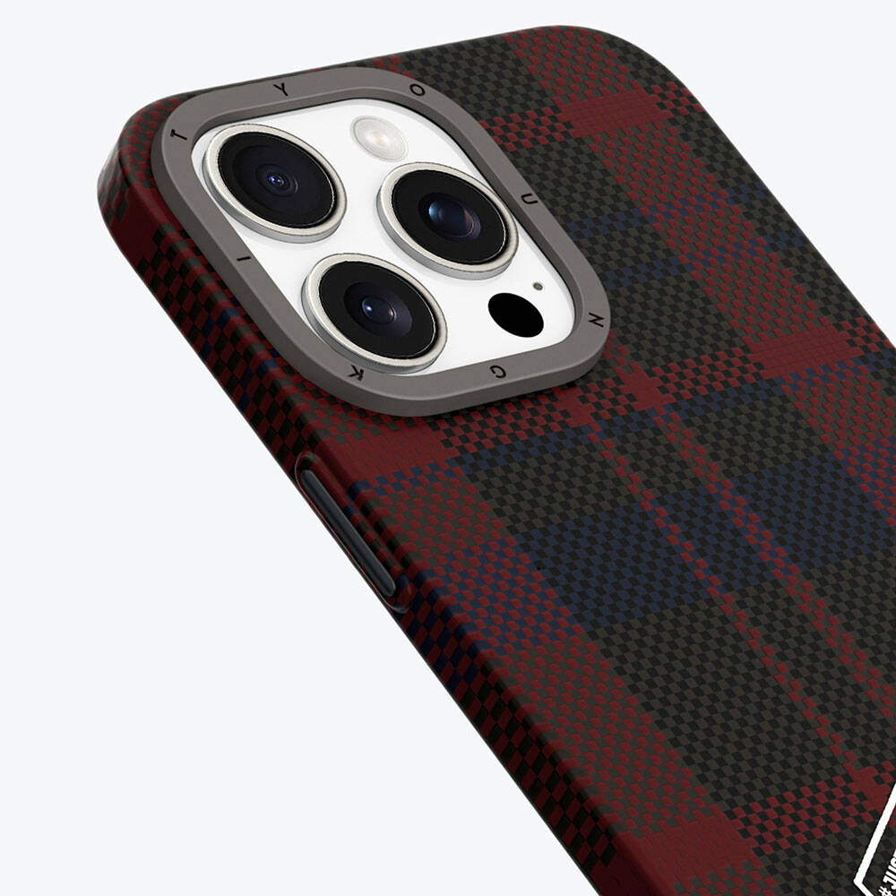 Apple iPhone 14 Pro Max Uyumlu Kılıf Ekose Desenli Youngkit Gezhi Serisi Kapak - 9