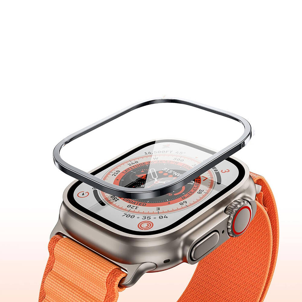 Apple Watch Ultra 49mm Uyumlu Wiwu Wi-JD106 Easy Install Akıllı Saat Temperli Cam Ekran Koruyucu - 4