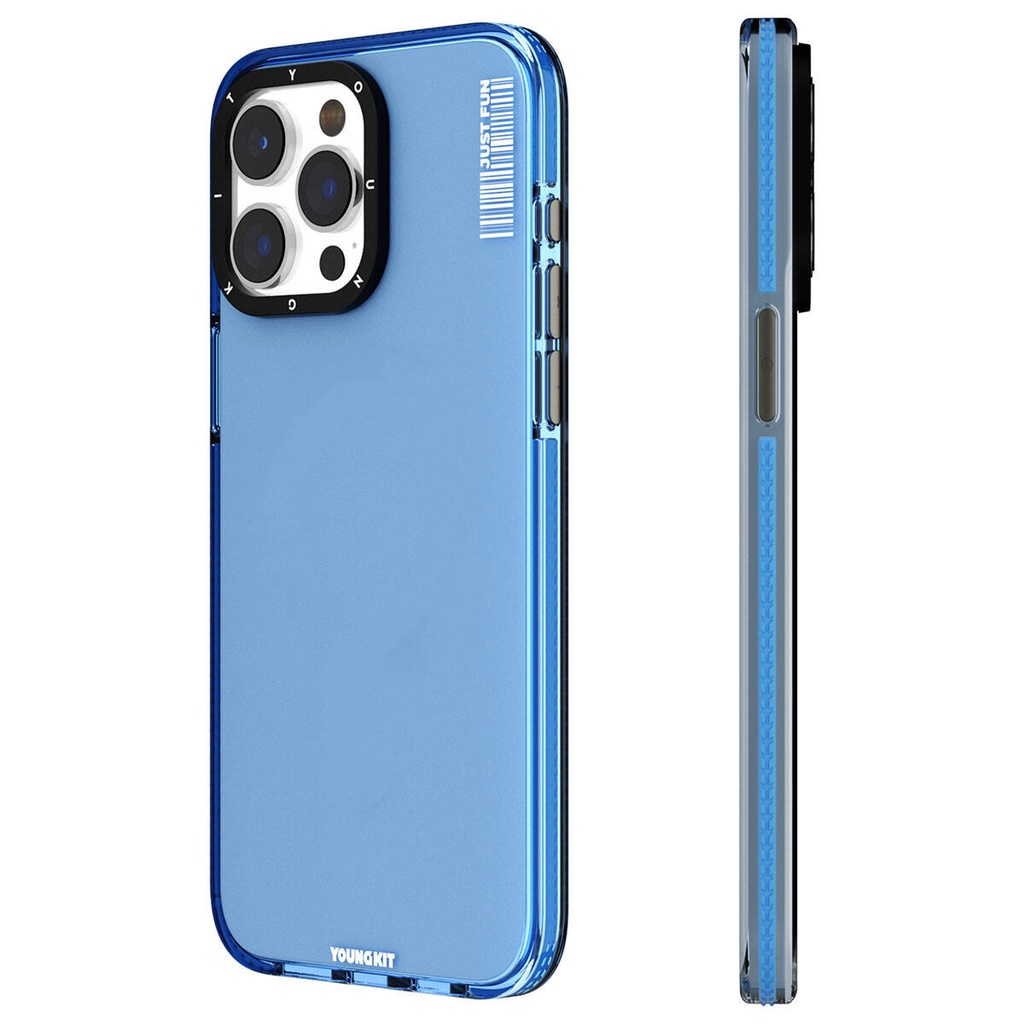 Apple iPhone 15 Pro Max Uyumlu Kılıf Pürüzsüz Düz Arka Yüzey YoungKit Crystal Color Serisi Kapak - 1