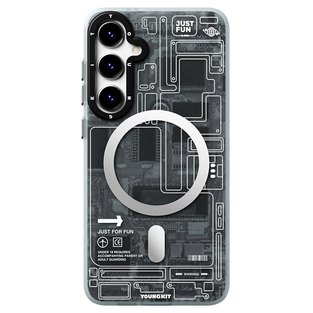 Samsung Galaxy S24 Plus Uyumlu Kılıf Magsafe Şarj Özellikli YoungKit Technology Serisi Kapak - 3