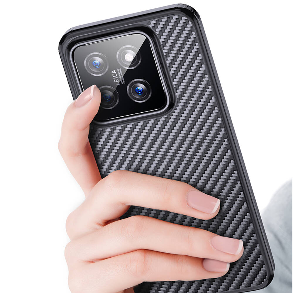 Xiaomi Mi 14 Uyumlu Kılıf Aramid Karbon Fiber Magsafe Özellikli Wlons Radison Kapak - 15