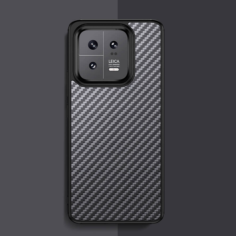 Xiaomi Mi 13 Uyumlu Kılıf Aramid Karbon Fiber Magsafe Özellikli Wlons Radison Kapak - 23