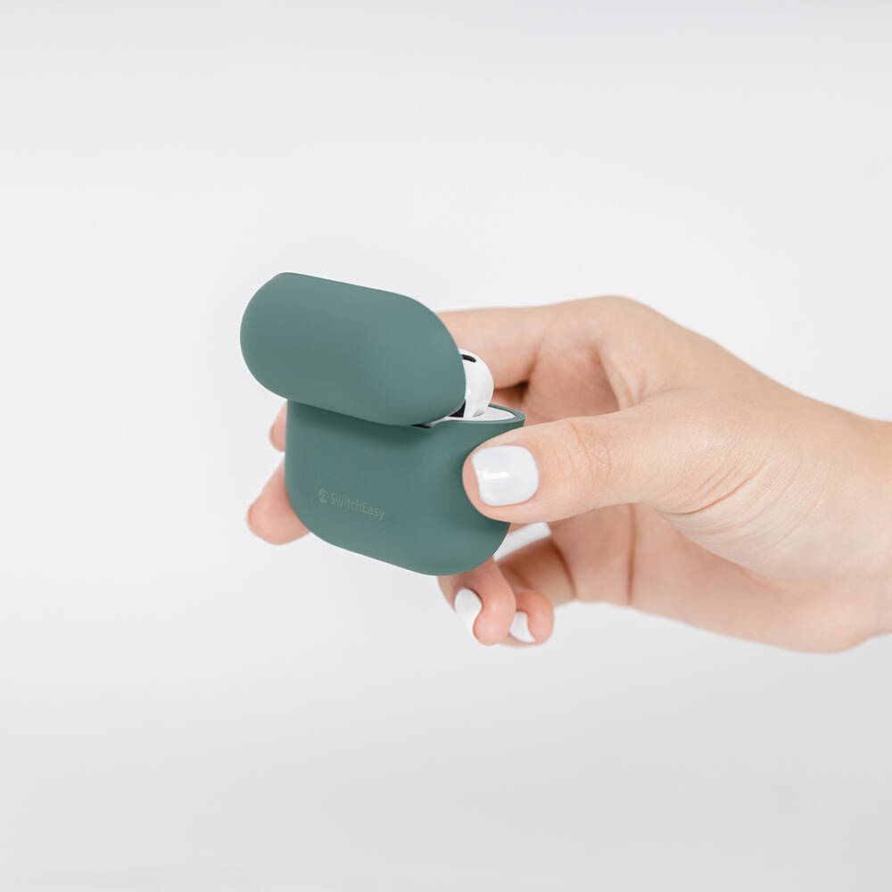 Apple Airpods 3. Nesil Uyumlu Kılıf Yumuşak Dokunuşlu Likit Silikon Tasarımlı Lisanslı Switcheasy Skin Kapak - 19
