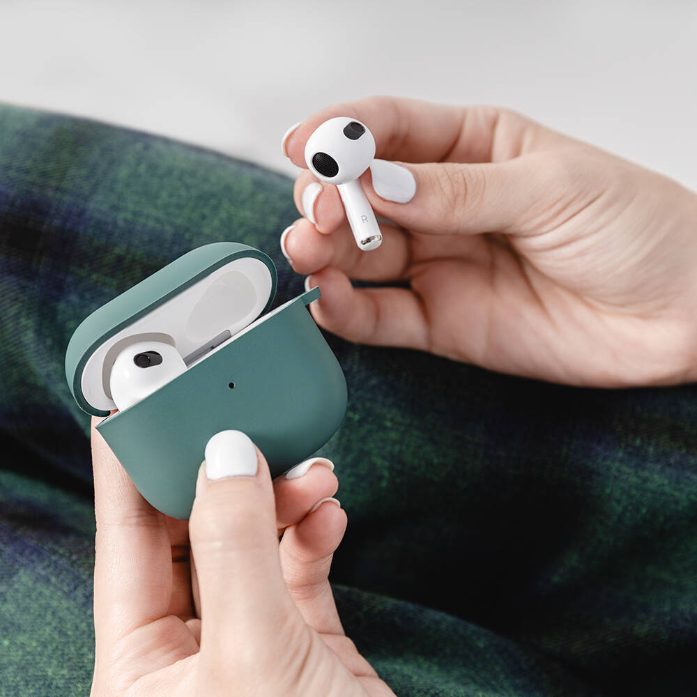 Apple Airpods 3. Nesil Uyumlu Kılıf Yumuşak Dokunuşlu Likit Silikon Tasarımlı Lisanslı Switcheasy Skin Kapak - 20