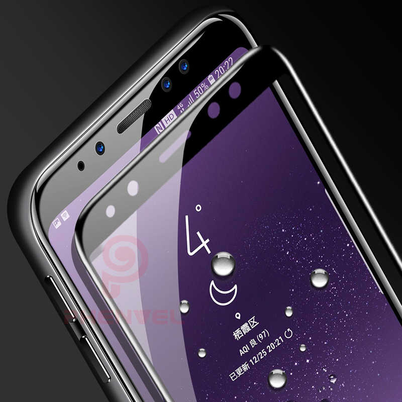 Samsung Galaxy A8 2018 Uyumlu Zore Kenarları Kırılmaya Dayanıklı Cam Ekran Koruyucu - 4