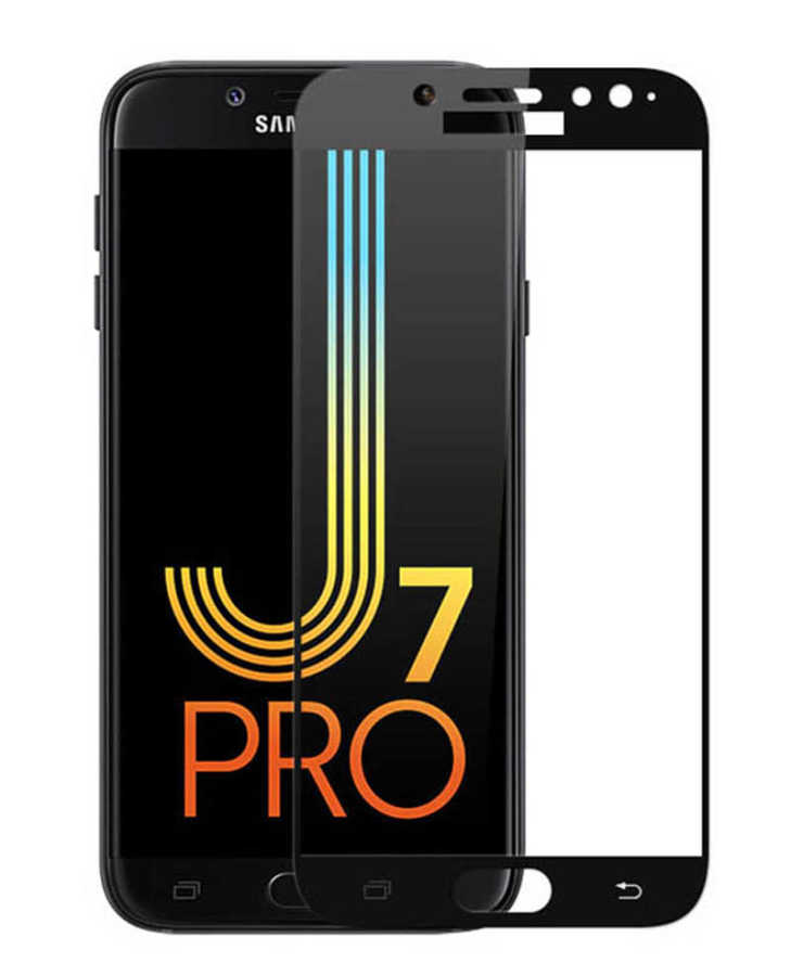 Samsung Galaxy J7 Pro Uyumlu Zore Kenarları Kırılmaya Dayanıklı Cam Ekran Koruyucu - 1