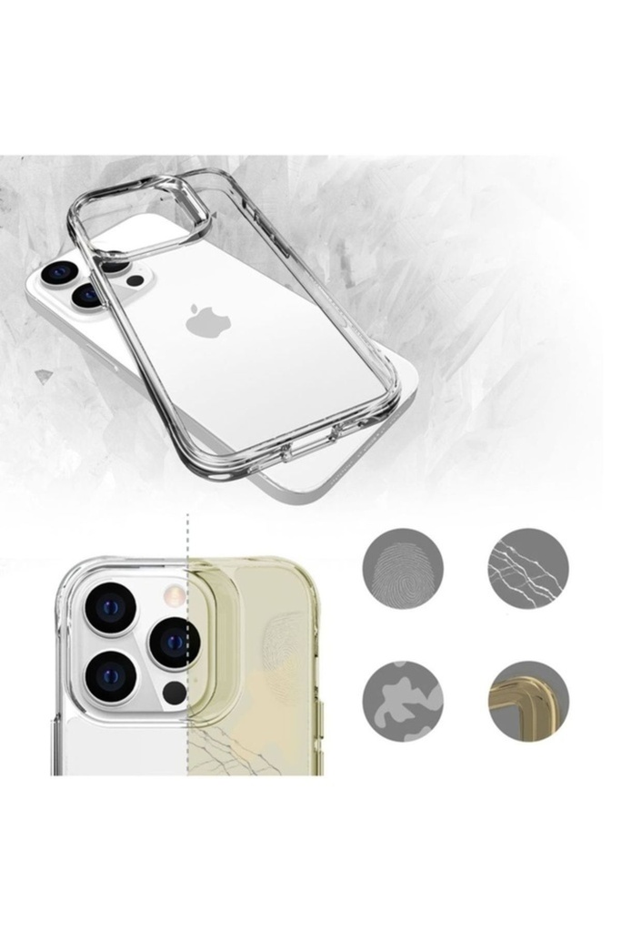 Apple iPhone 13 Pro Max Uyumlu Kılıf Zore Şeffaf Ultra İnce Airbag Tasarımlı Okka Kapak