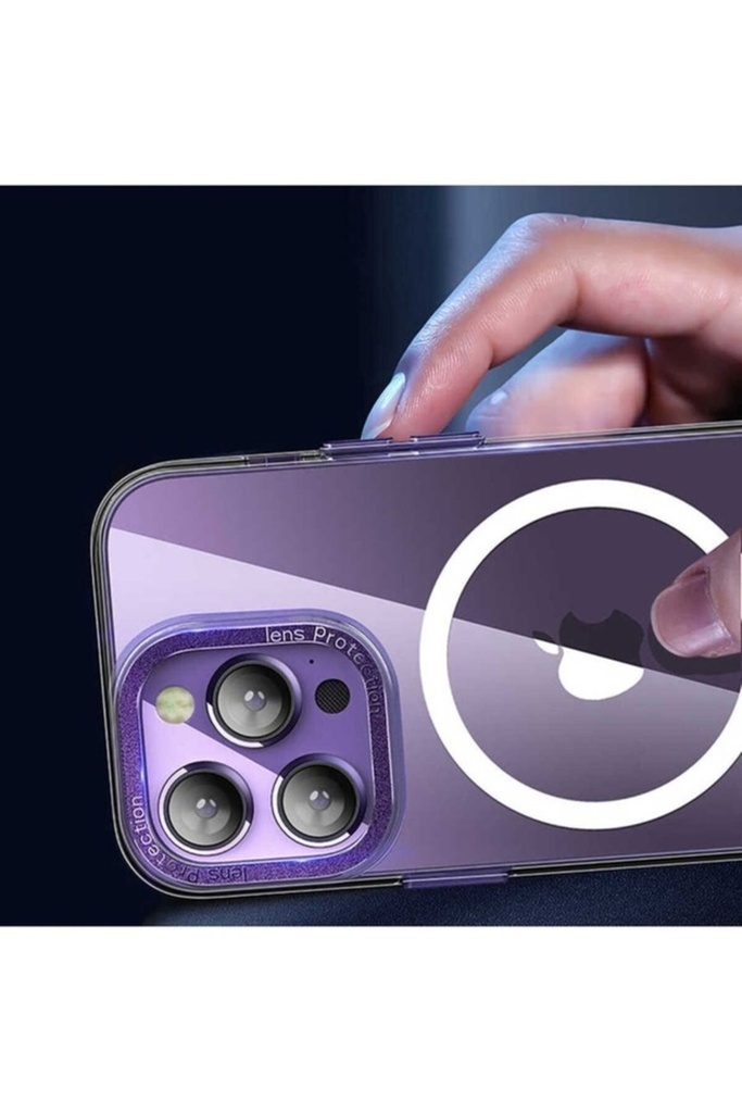 Apple iPhone 14 Pro Uyumlu Kılıf Magsafe Şarj Özellikli Sert PC Zore Fuya Kapak