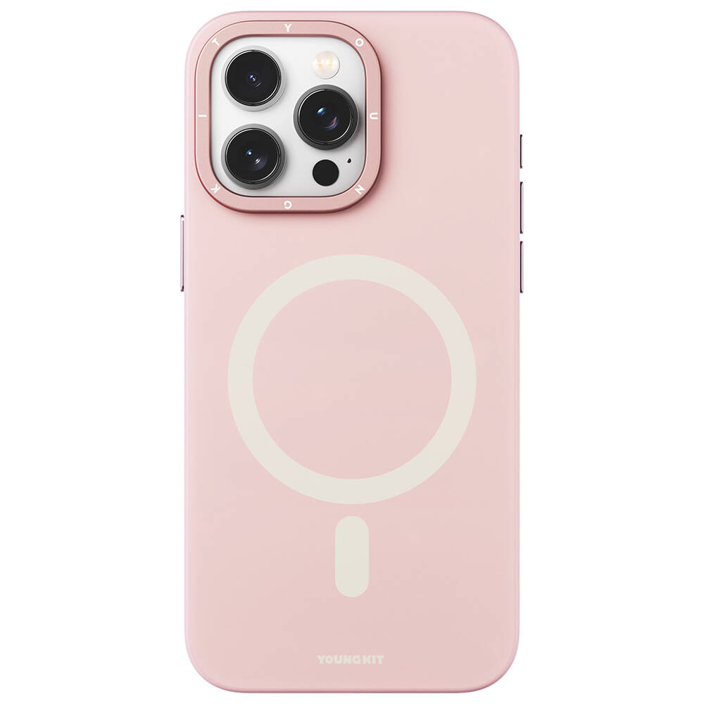 Apple iPhone 15 Pro Max Uyumlu Kılıf Magsafe Şarj Özellikli Çizilmeye ve Aşınmaya Dayanıklı Youngkit Velvet Magnet Serisi Kapak - 5