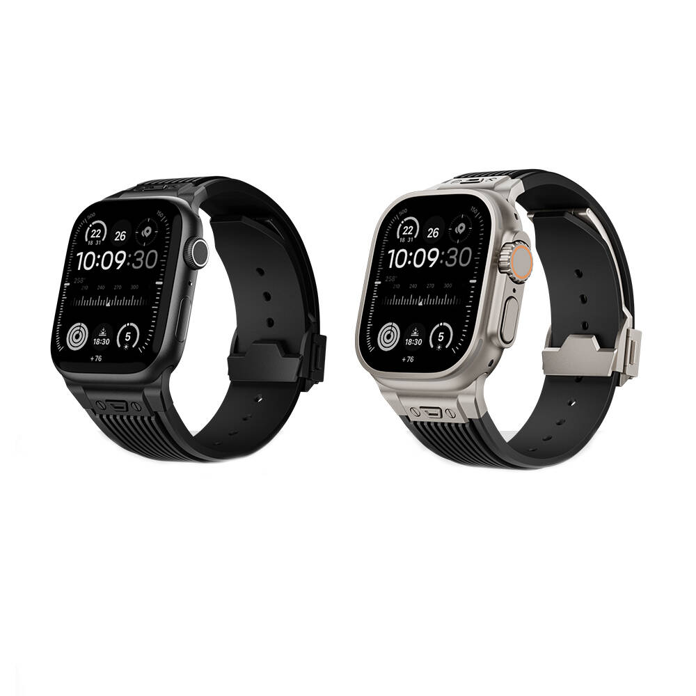 Apple Watch Ultra 49mm Uyumlu Zore KRD-113 Spor Görünümlü Silikon Kordon - 10