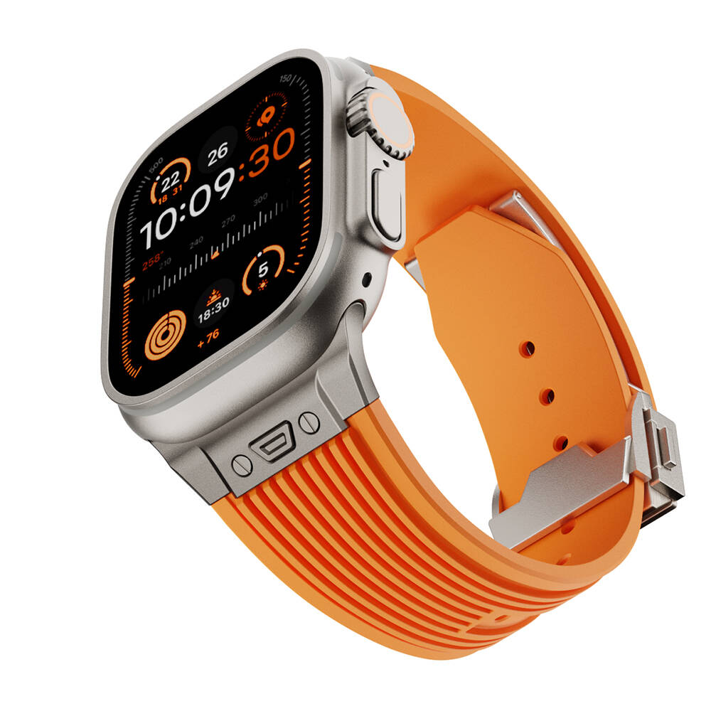 Apple Watch Ultra 49mm Uyumlu Zore KRD-113 Spor Görünümlü Silikon Kordon - 12