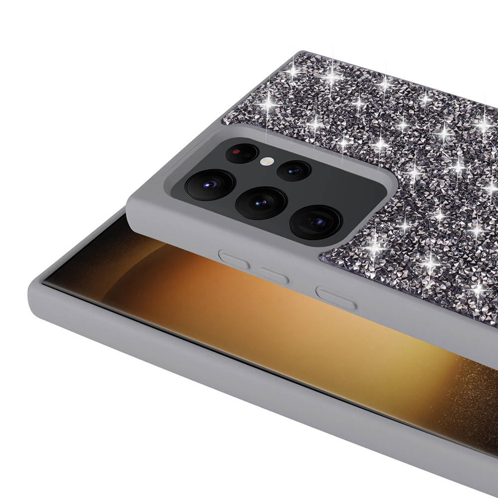 Samsung Galaxy S24 Ultra Uyumlu Kılıf Parlak Taşlı Tasarım Zore Pırlanta Kapak - 7