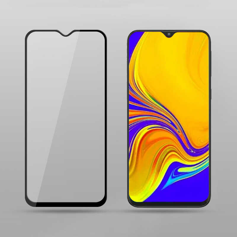 Samsung Galaxy A10 Uyumlu Kenarları Kırılmaya Dayanıklı Cam Ekran Koruyucu