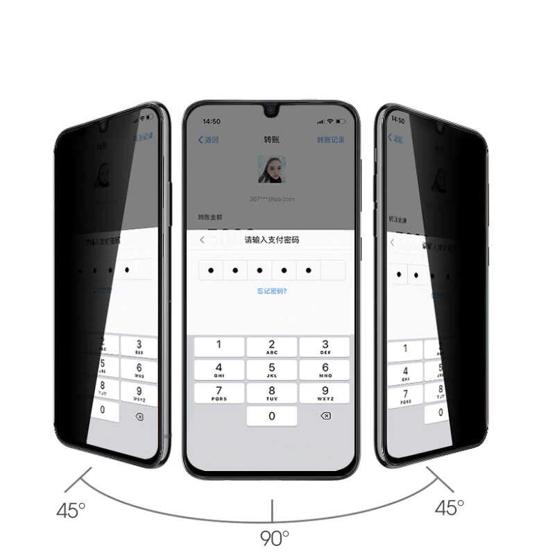 Samsung Galaxy A15 Uyumlu Zore New 5D Privacy Temperli Ekran Koruyucu