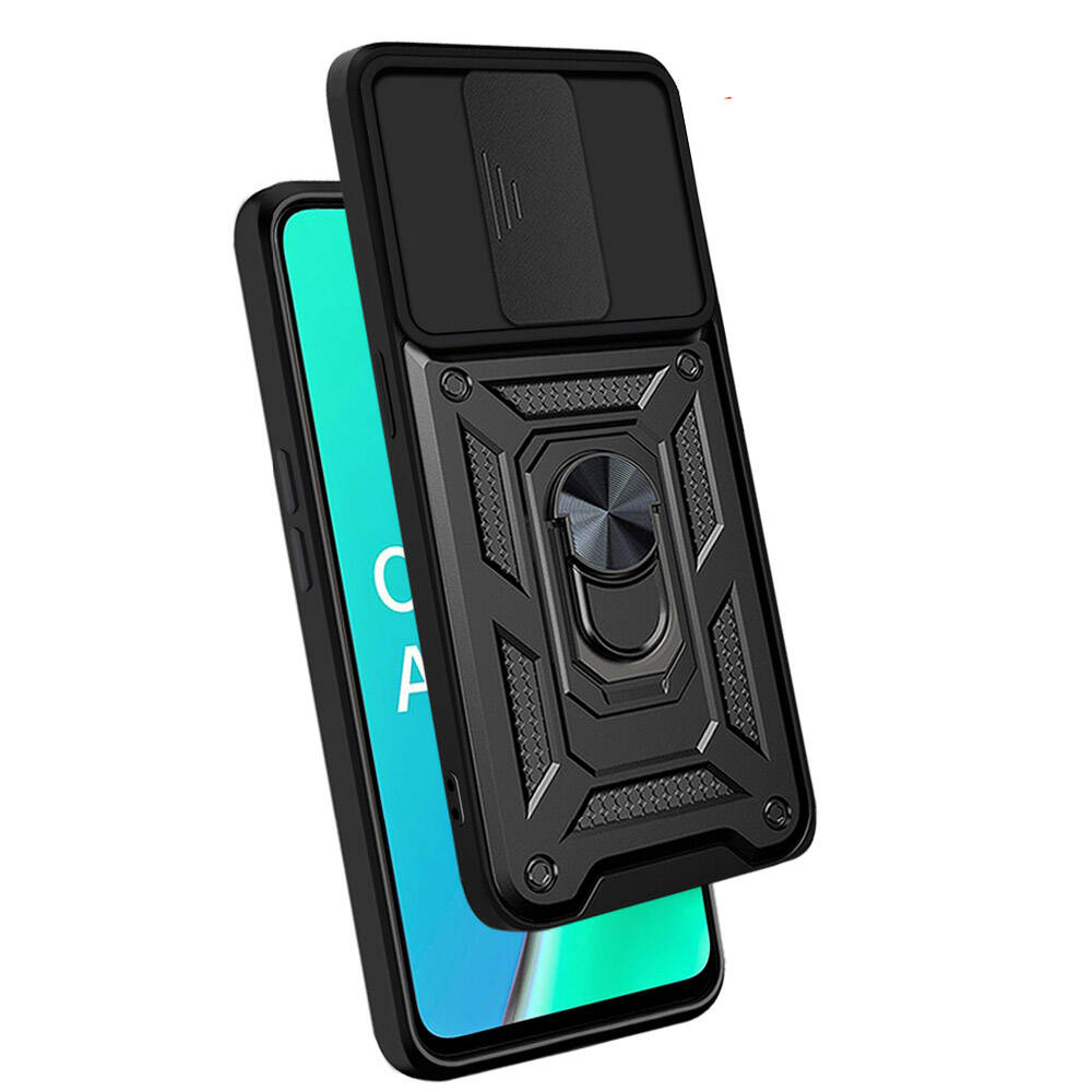Oppo A9 2020 Uyumlu Kılıf Magnetik Standlı Kamera Korumalı Zore Sürgülü Vega Kapak - 2