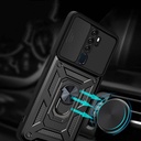 Oppo A9 2020 Uyumlu Kılıf Magnetik Standlı Kamera Korumalı Zore Sürgülü Vega Kapak - 3