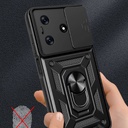 Tecno Spark 10 4G Uyumlu Kılıf Magnetik Standlı Kamera Korumalı Zore Sürgülü Vega Kapak - 3