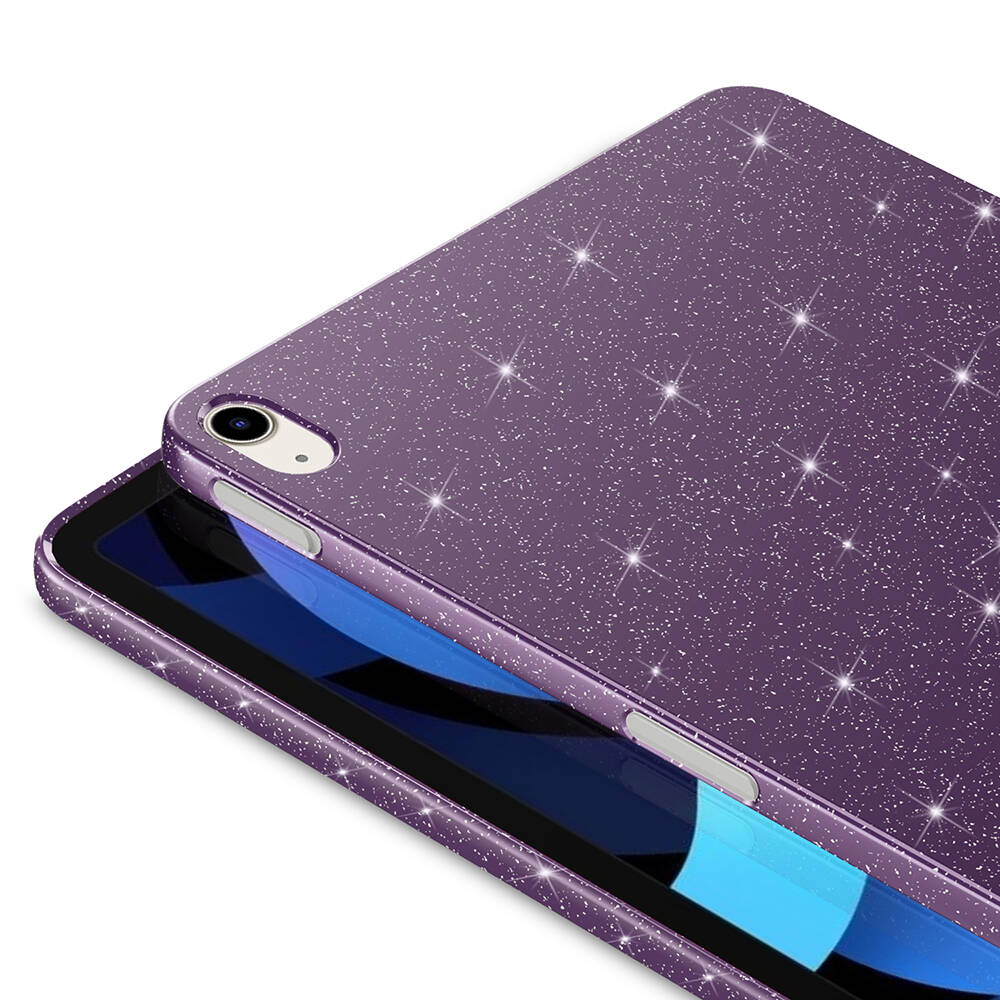 Apple iPad 10.9 2022 (10.Nesil) Uyumlu Tablet Kılıfı Koton Case Simli Parlak Kapak - 7