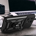 Xiaomi Poco M6 Pro 4G Kılıf Magnetik Standlı Kamera Korumalı Zore Sürgülü Vega Kapak - 2