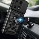 Xiaomi Poco M6 Pro 4G Kılıf Magnetik Standlı Kamera Korumalı Zore Sürgülü Vega Kapak - 7
