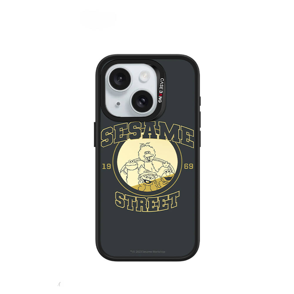 Apple iPhone 15 Plus Uyumlu Magsafe Şarj Özellikli Casebang Sesame Street Serisi Mıknatıslı Arka Panel - 1