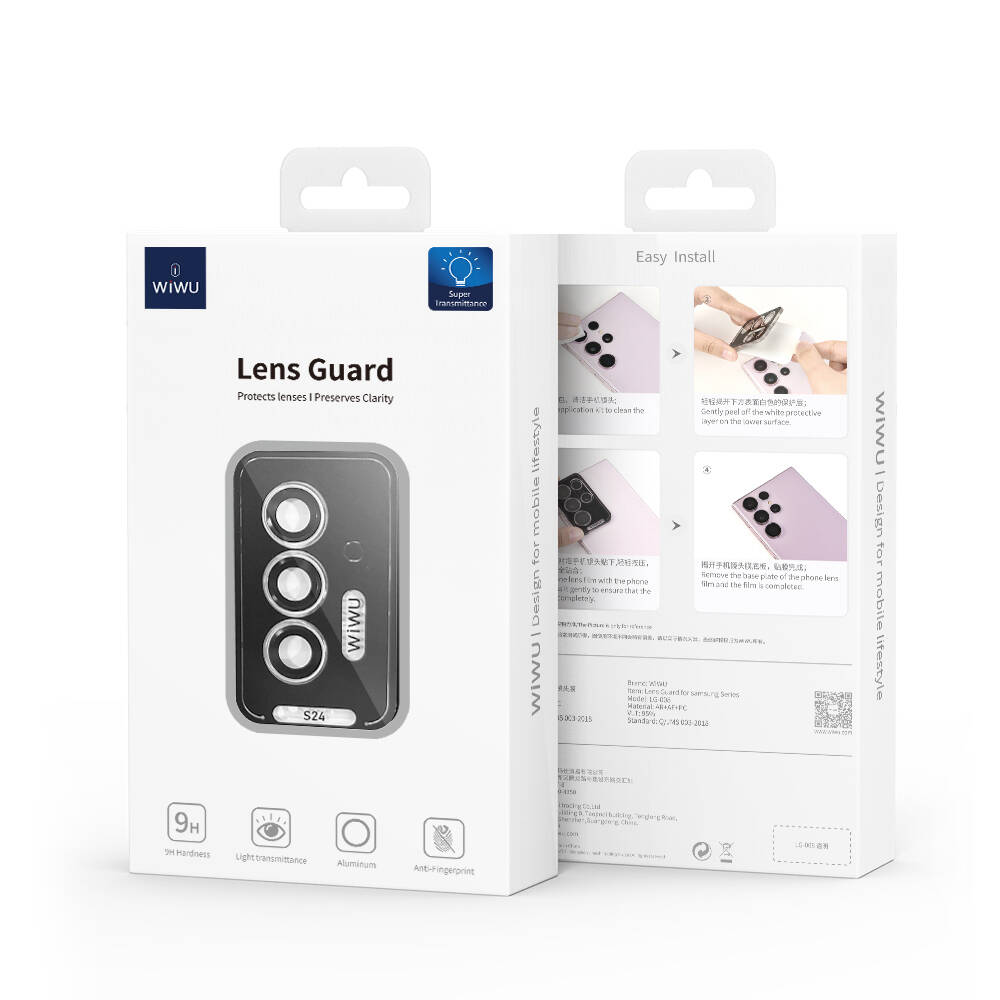 Samsung Galaxy S24 Plus Uyumlu Wiwu LG-008 Lens Guard Darbelere Karşı Dayanıklı Kamera Lens Koruyucu - 2