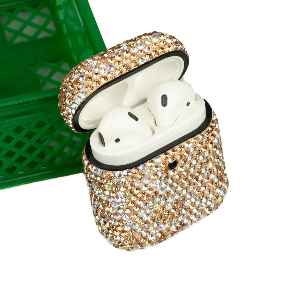 Apple Airpods Uyumlu Kılıf Karanlıkta Parlayan Şık Görünümlü Diamond Kılıf - 3
