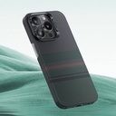Apple iPhone 15 Pro Uyumlu Kılıf Magsafe Şarj Özellikli Karbon Fiber Tasarımlı Benks Aurora ArmorAir Kevlar Kapak - 7