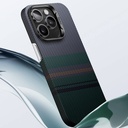 Apple iPhone 15 Pro Uyumlu Kılıf Magsafe Şarj Özellikli Karbon Fiber Tasarımlı Benks Aurora ArmorAir Kevlar Kapak - 10
