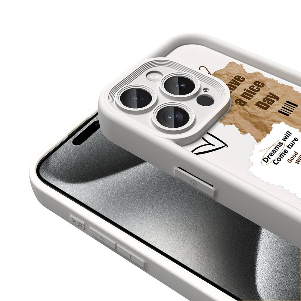 Apple iPhone 15 Pro Uyumlu Kılıf Kamera Korumalı Baskılı Arka Yüzey Zore Klas Kapak - 6
