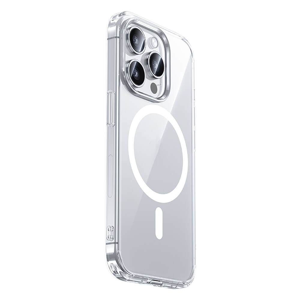 Apple iPhone 15 Pro Uyumlu Kılıf Magsafe Şarj Özellikli Airbagli Şeffaf Benks LucentPro Serisi Kapak - 5
