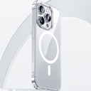 Apple iPhone 15 Pro Uyumlu Kılıf Magsafe Şarj Özellikli Airbagli Şeffaf Benks LucentPro Serisi Kapak - 13