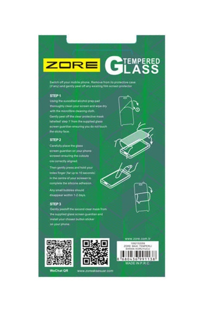 General Mobile Discovery E3 Uyumlu Zore Maxi Glass Temperli Cam Koruyucu