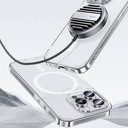 Apple iPhone 15 Pro Max Uyumlu Kılıf Magsafe Şarj Özellikli Airbagli Şeffaf Benks LucentPro Serisi Kapak - 11