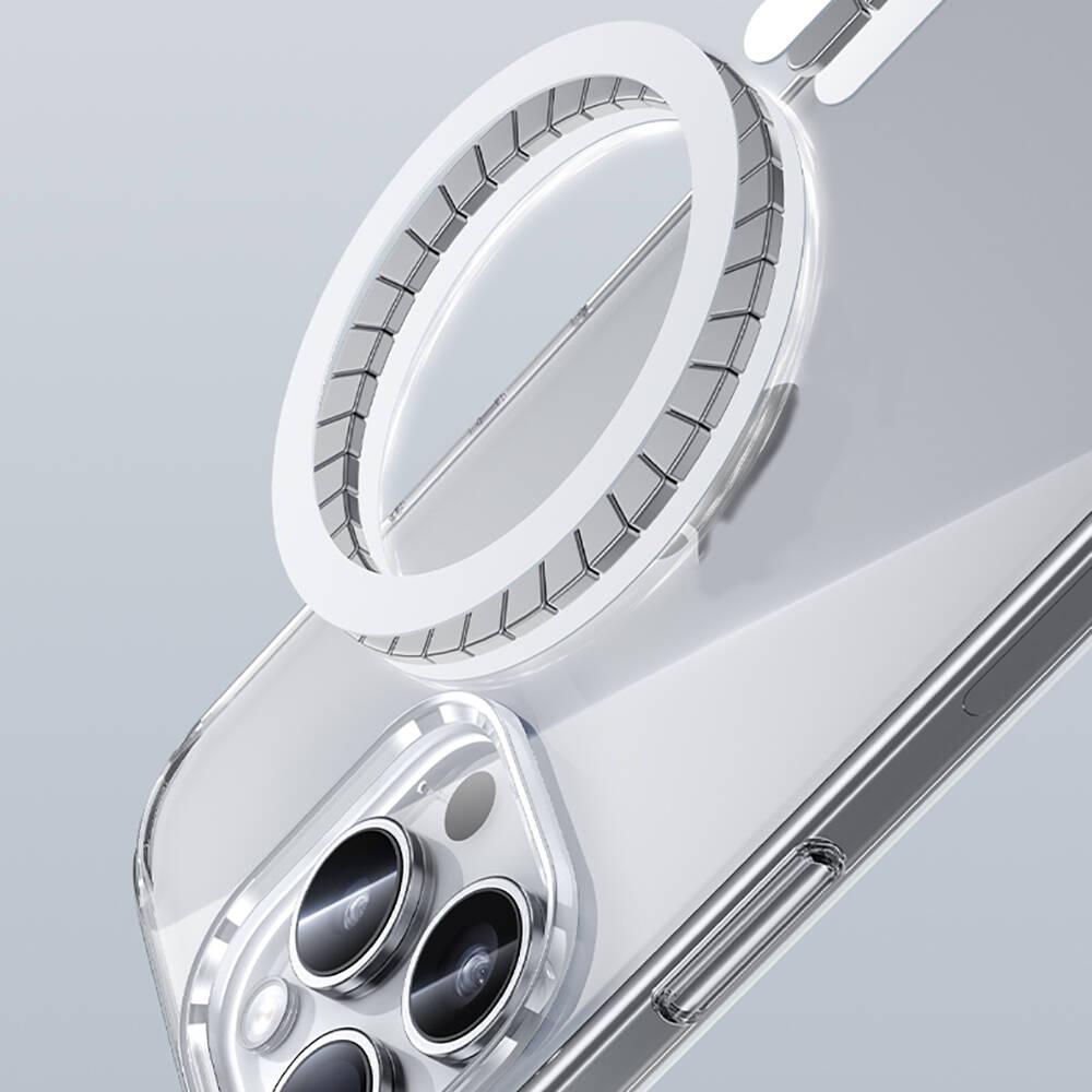 Apple iPhone 15 Pro Max Uyumlu Kılıf Magsafe Şarj Özellikli Airbagli Şeffaf Benks LucentPro Serisi Kapak - 12