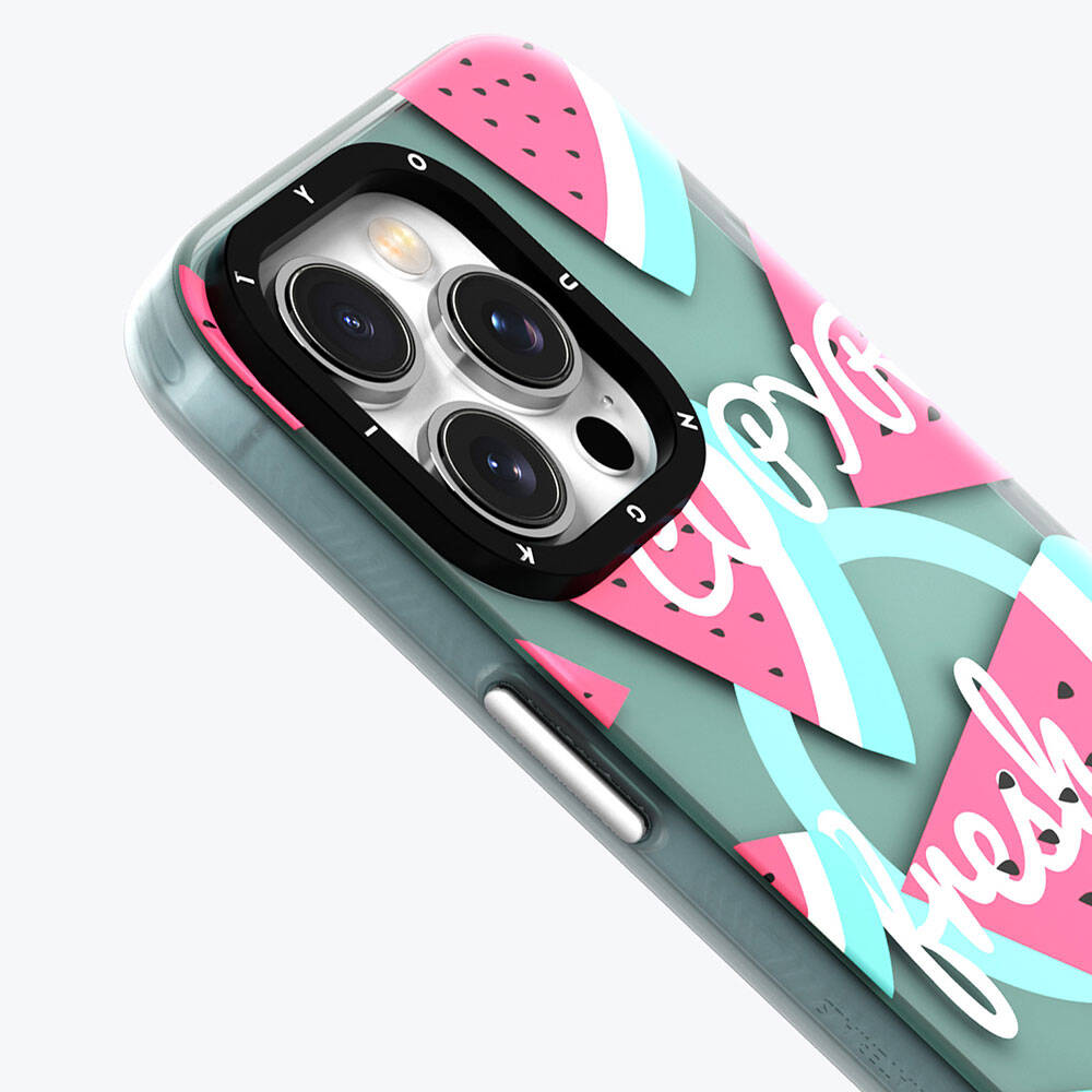 Apple iPhone 14 Uyumlu Kılıf Magsafe Şarj Özellikli Yaz Meyvesi Desenli Youngkit Fruity Flavour Serisi Kapak - 8