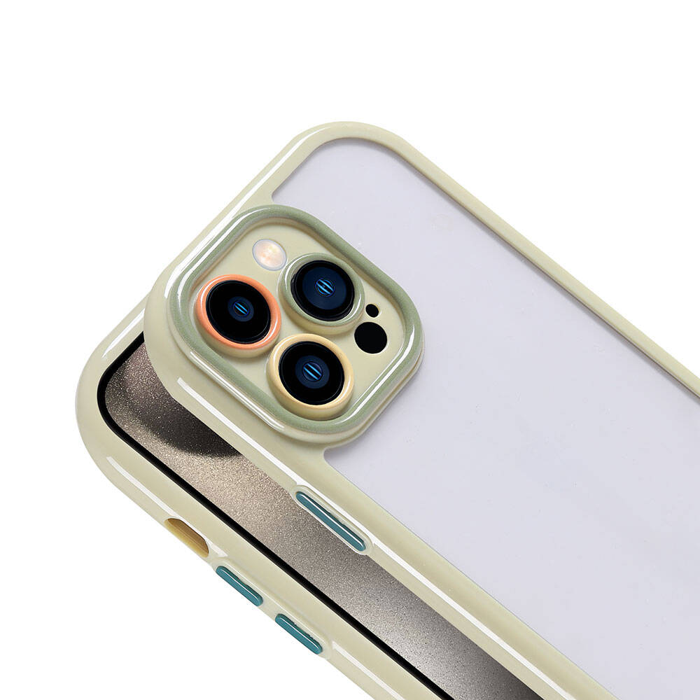 Apple iPhone 15 Pro Uyumlu Kılıf Kamera Korumalı Renkli Kenar ve Çerçeve Tasarımlı Zore Vitamin Kapak - 1