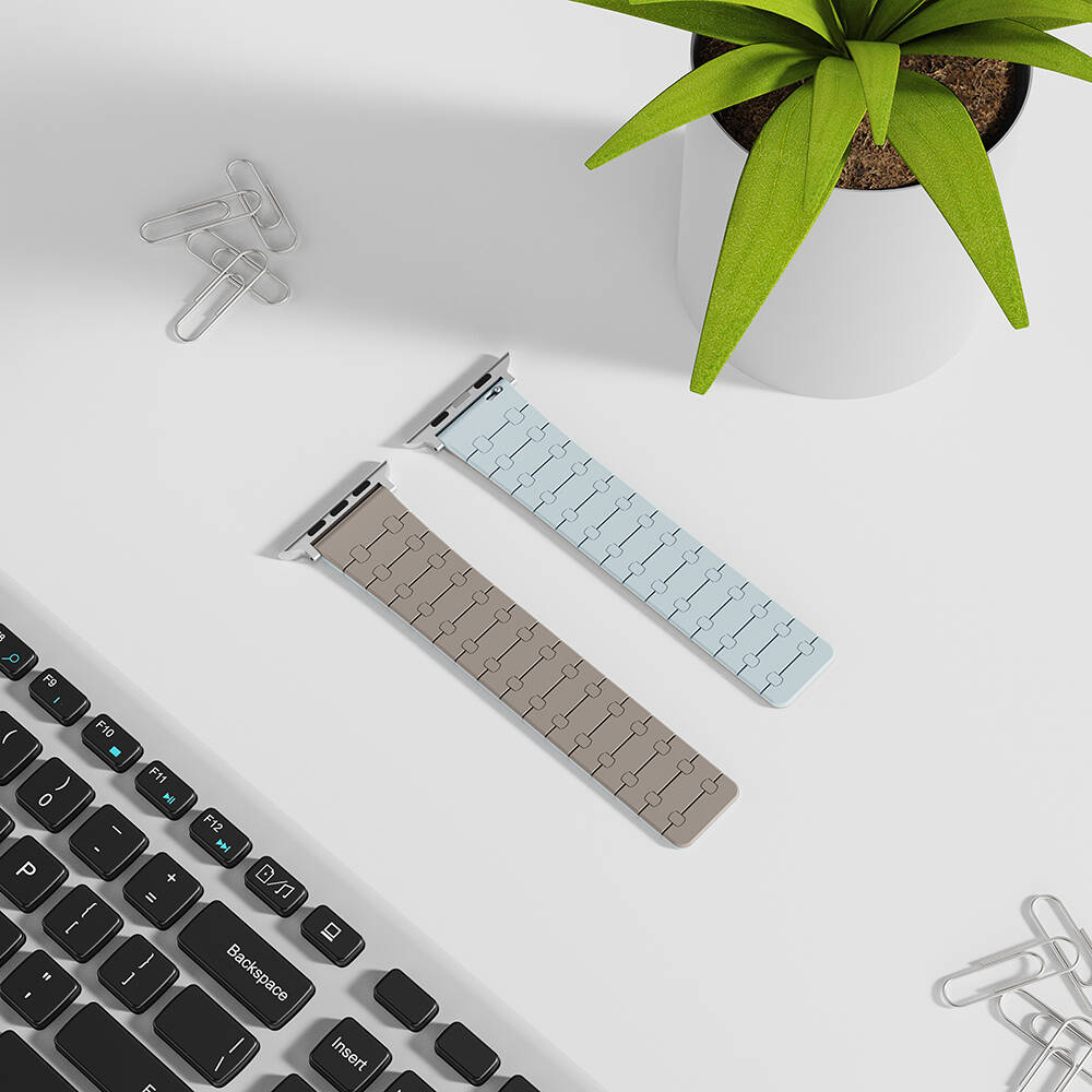 Apple Watch 38mm Uyumlu Zore KRD-111 Çizgili Desenli Silikon Kordon - 4