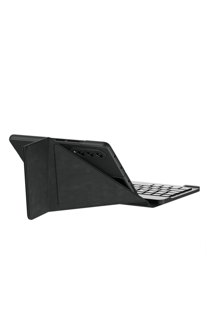 Samsung Galaxy Z Fold 4 Uyumlu Kılıf Standlı Klavyeli Kalem Bölmeli Zore Kıpta Klavyeli Kılıf