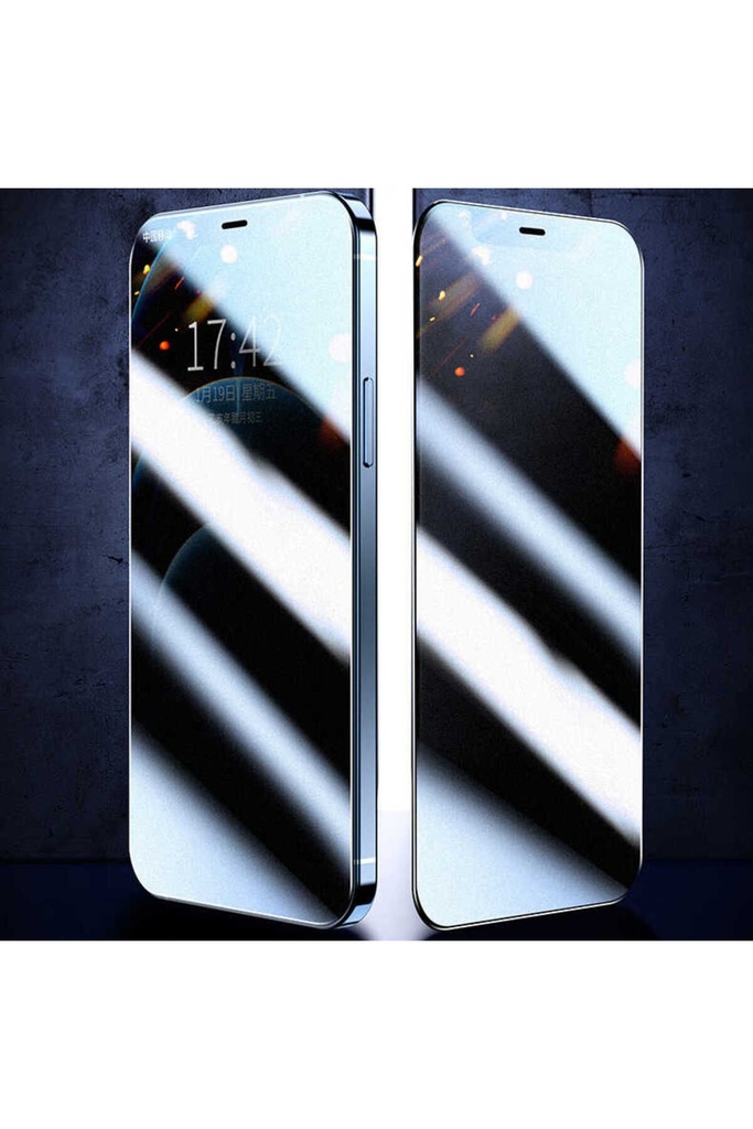 Apple iPhone 13 Pro Uyumlu Zore Fit Hard Mat Privacy Cam Ekran Koruyucu