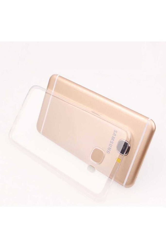 Samsung Galaxy C7 Uyumlu Kılıf Zore Kamera Korumalı Süper Silikon Kapak
