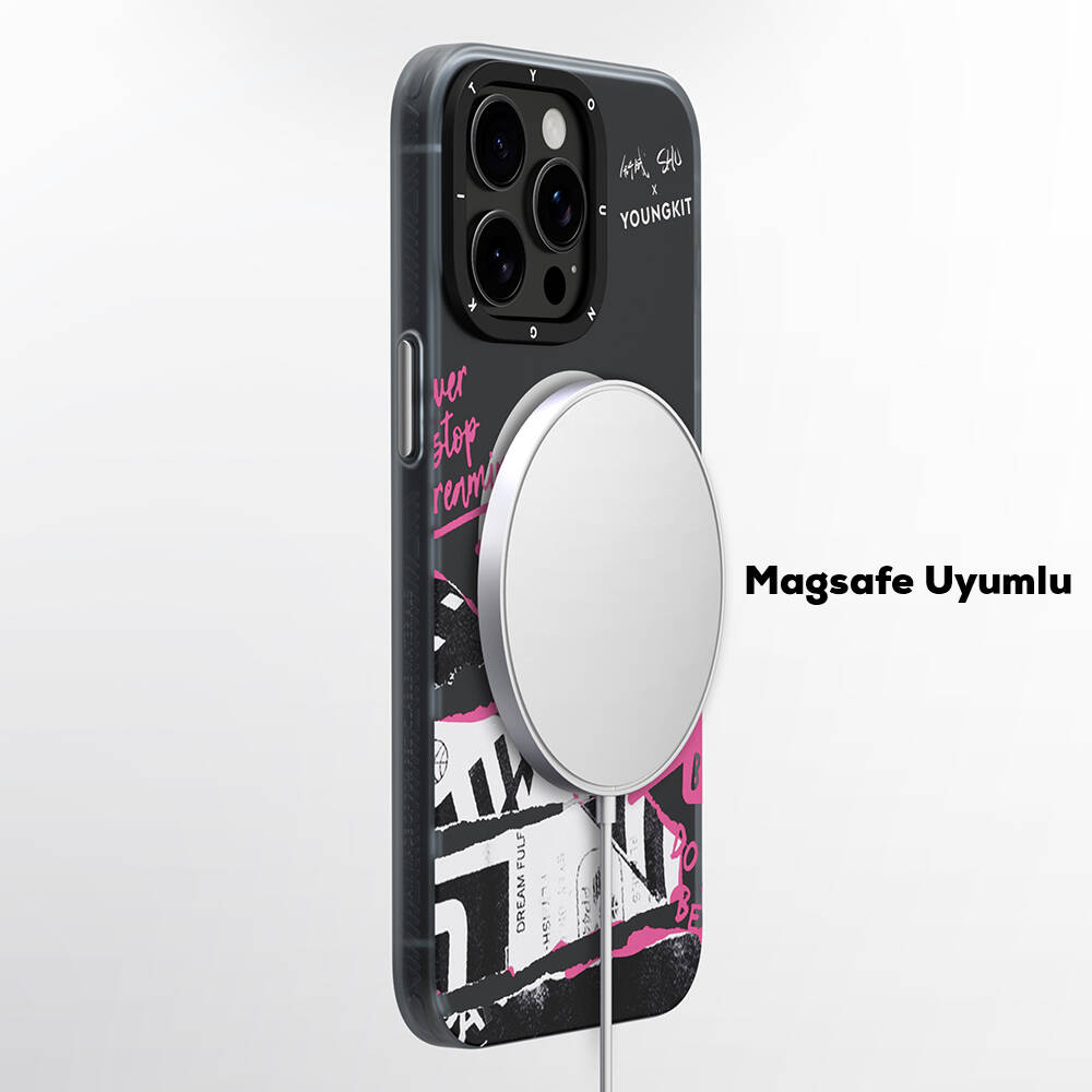 Apple iPhone 14 Pro Uyumlu Kılıf Magsafe Şarj Özellikli Shu Tasarımlı Youngkit Dreamland Serisi Kapak - 7